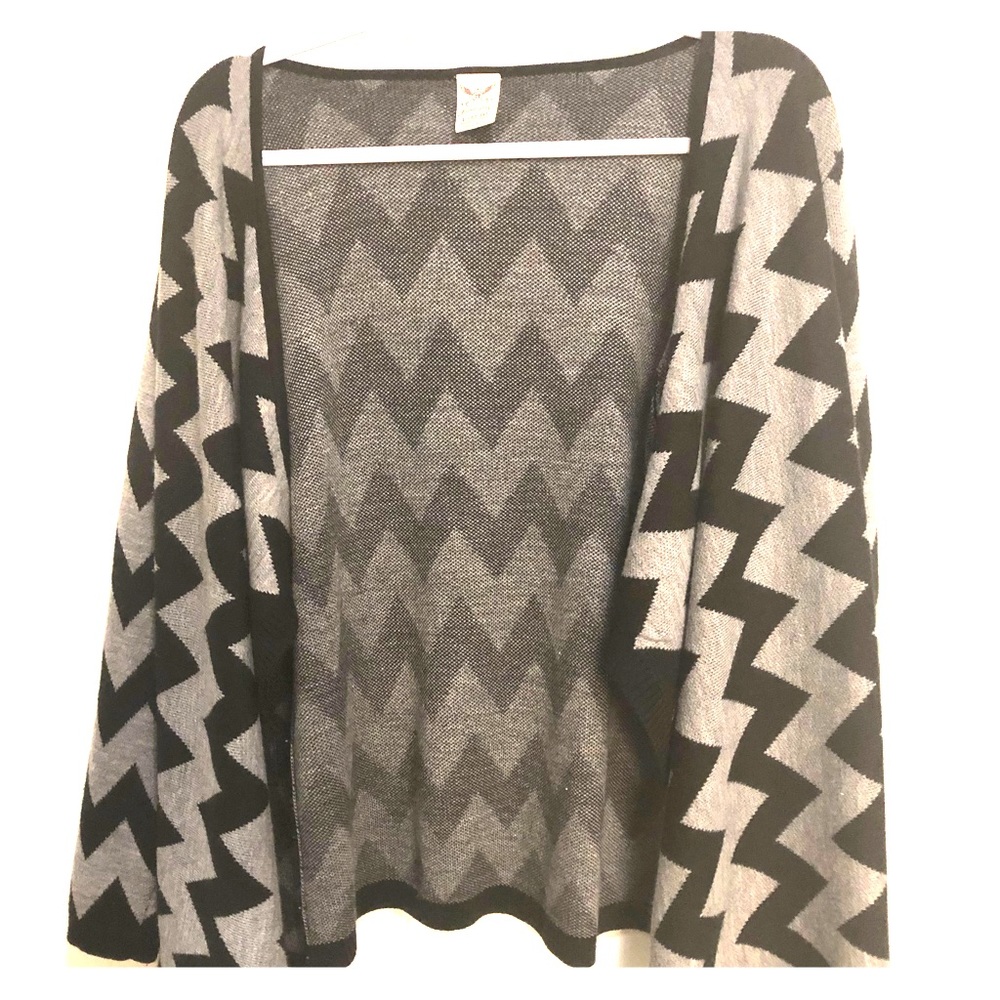 Faded glory black and grey cardigan